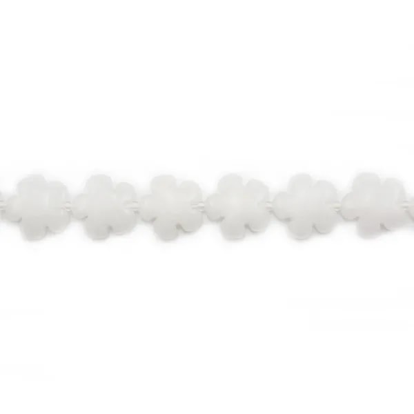 Jade blanc en fleur 20mm x 2 st