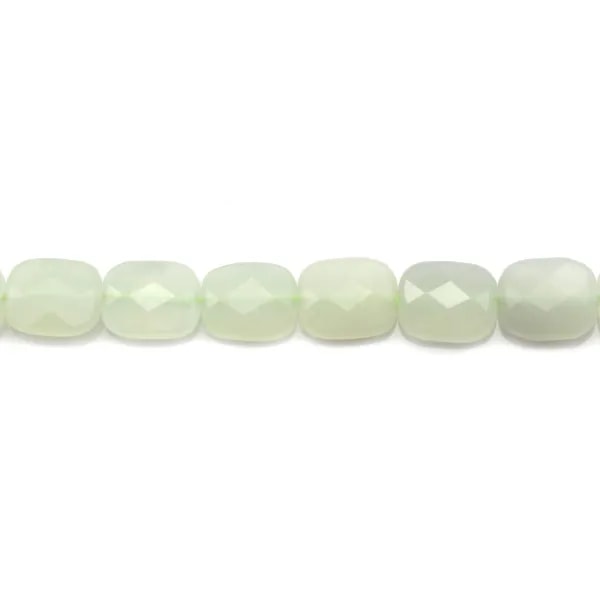 Jade jadeite rectangle facette 8x10mm x 5pcs