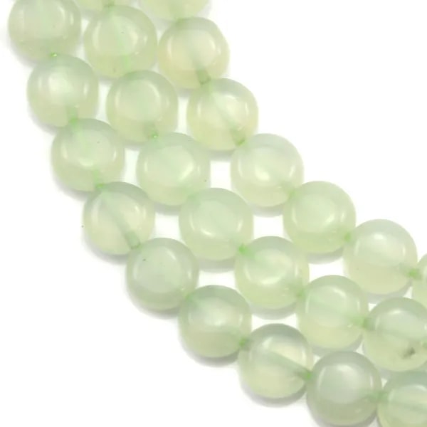 Jadeite vert ronde plate 8mm x 40cm
