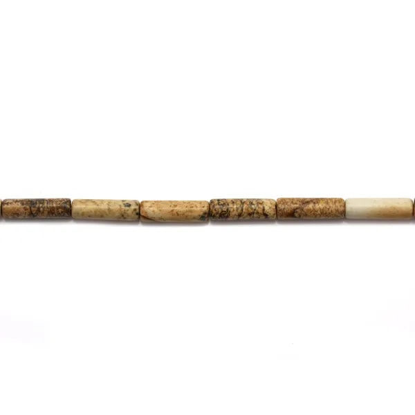 Jaspe paysage tube 4x13mm x 10pcs
