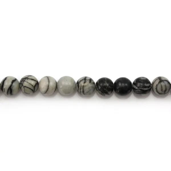 Jaspe picasso matte ronde 6mm x 20pcs