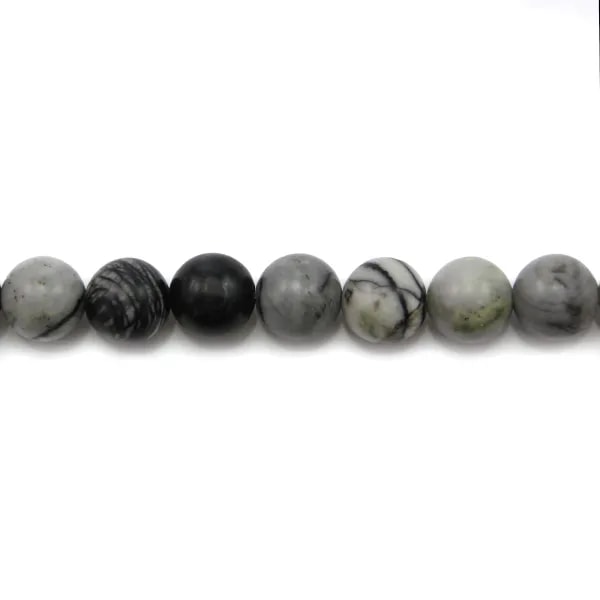 Jaspe picasso matte ronde 8mm x 20pcs