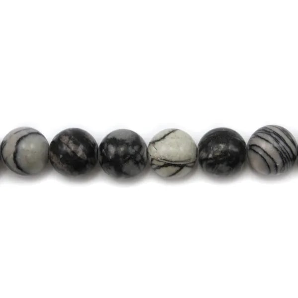 Jaspe picasso ronde 12mm x 40cm