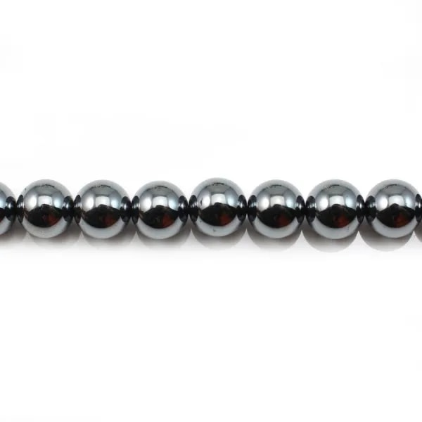 Hematite Round 12mm x 40cm 