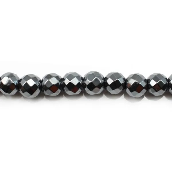 Hematite Ronde Facette 10mm x 5 st