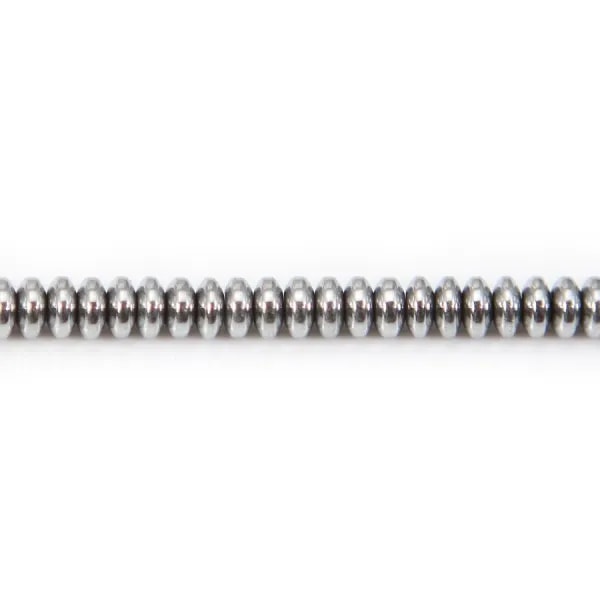 Hématite argenté rondelle 2x4mm x 40cm 