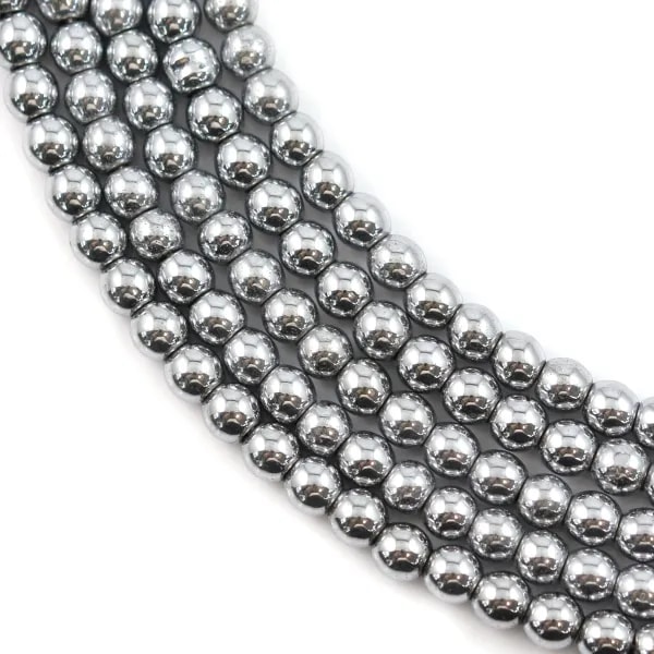 Hématite argenté ronde 3mm x 40cm