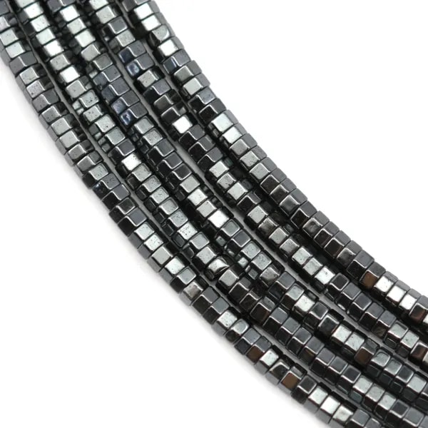 Hematite matte nut 2x1mm x 40cm