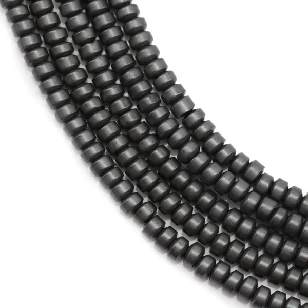 Hematite matte rondelle 2x3mm x 40cm