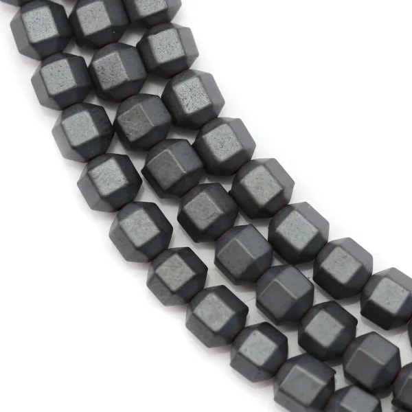 Hématite mate cylindre 4mm x 40cm