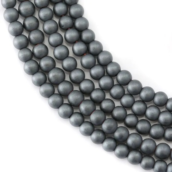 Hématite  mate ronde 3mm x 40cm