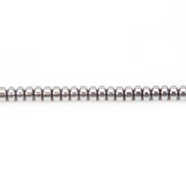Hématite argenté rondelle 2x3.5mm x 40cm 