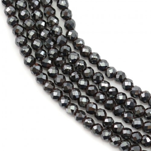 Hematite Faceted Round 2mm x 40 cm
