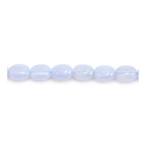 Blue chalcedony oval 8x12mm x 2pcs