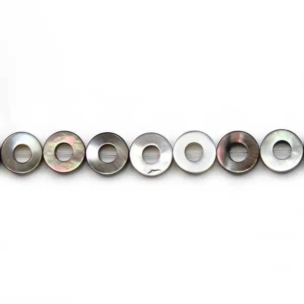 Nacre grise Donut 10mm x40cm