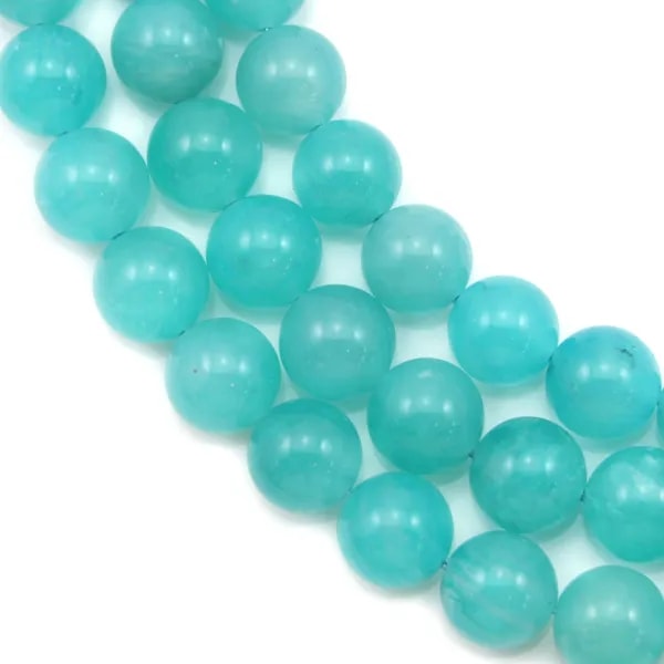 Amazonite du Pérou rond 8mm x 40cm