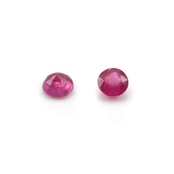 Saphir rose, rond taille brillant x 1pc