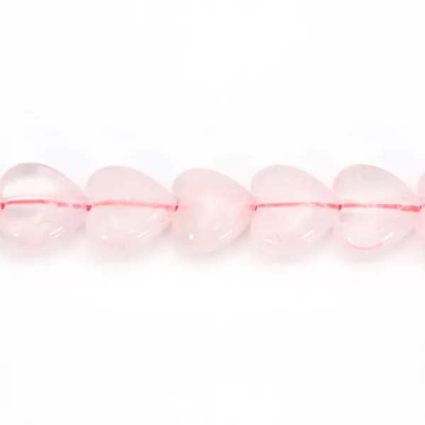 Rose quartz heart 10mm x 4pcs