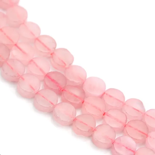Pink Quartz rond plat 8mm x 40cm