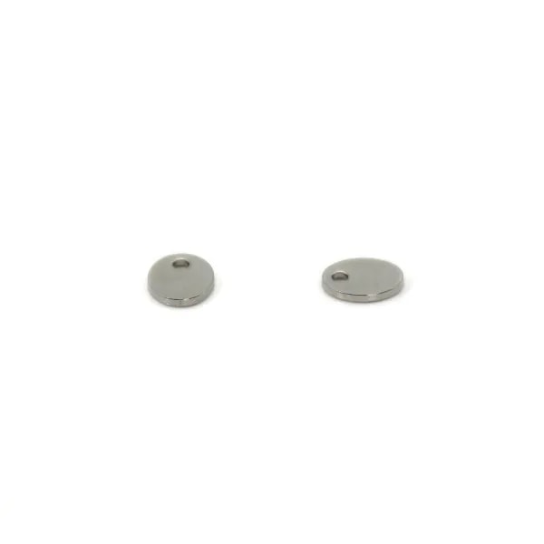 Sequin ovale 7x8.5mm en Acier Inox x 10pcs