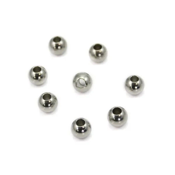 Perle Boule 10mm en Acier Inox x 2pcs