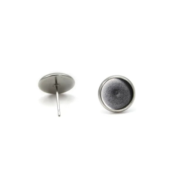 Pendientes de acero inoxidable de 10mm x 4pcs