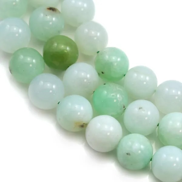 Chrysoprase ronde 6x7mm x 40cm