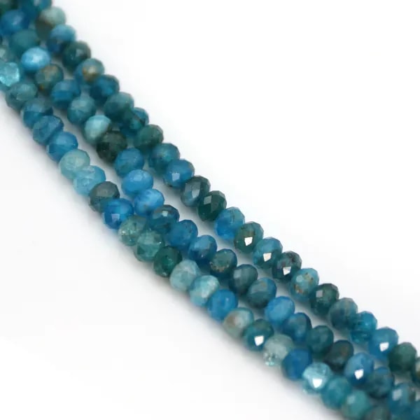 Apatite rondelle facette 3x4.5mm x 40cm