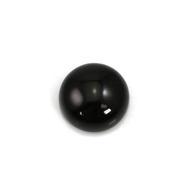 Cabochon agate noir,de forme rond 14mm x 2pcs