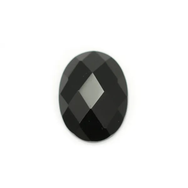 Cabochon onyx ovale facette 13x18mm x 1pc