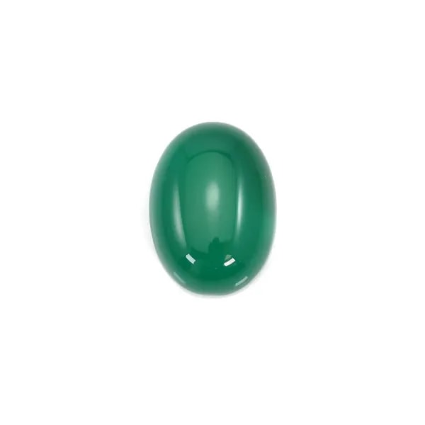 Cabochon agate vert ovale 12x16mm x 1pc