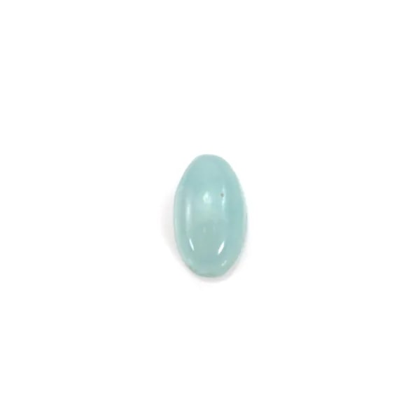 Blue cabochon of amazonite, in oval shape, 6 * 8mm x 4 pcs