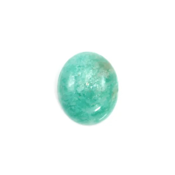 Blue cabochon of amazonite, in round shape, 8mm x 4 pcs