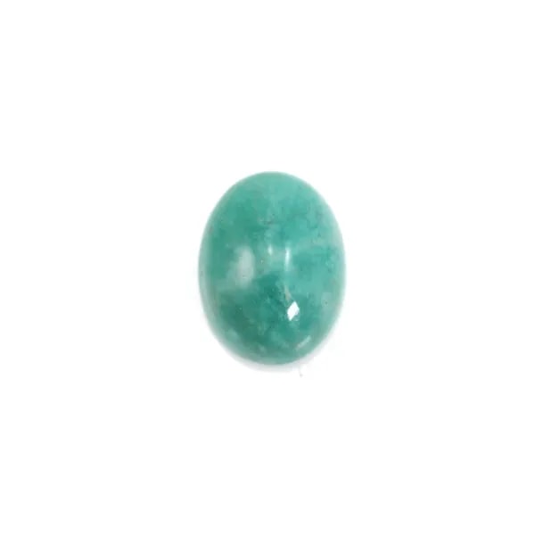Cabochon amazonite du pérou, de forme ovale, 7x9mm x 1pc