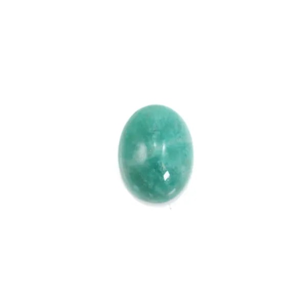 Cabochon amazonite du pérou, de forme ovale, 6x8mm x 1pc