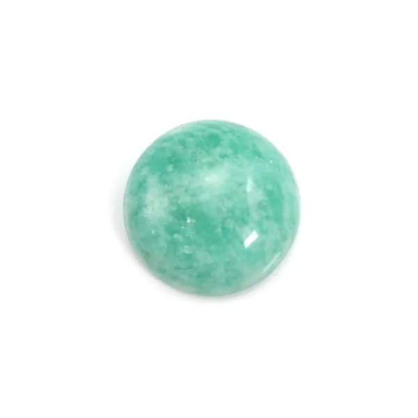 Cabochon amazonite du pérou, de forme ronde, 12mm x 1pc