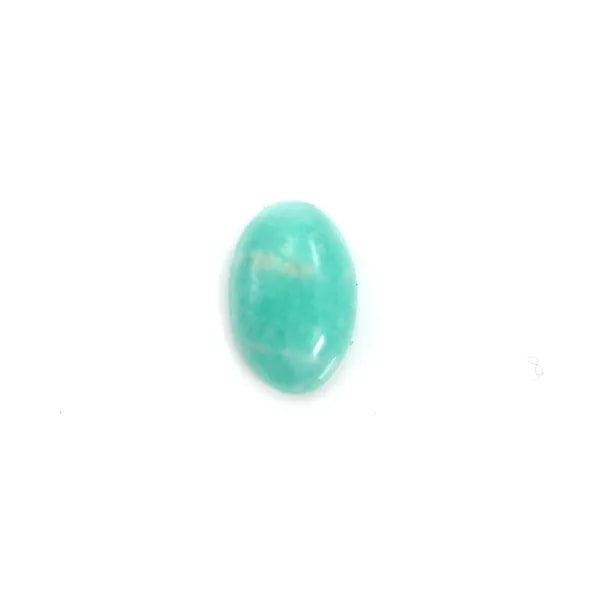 Blue cabochon of amazonite, in round shape, 8mm x 4 pcs