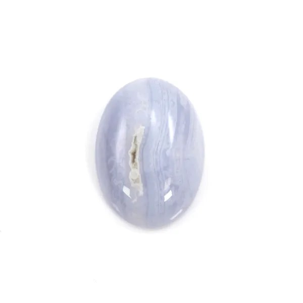 Cabochon calcédoine ovale 10x14mm x 1pc