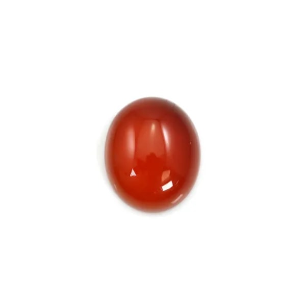 Cabochon cornaline ovale 10x14mm x 2pcs