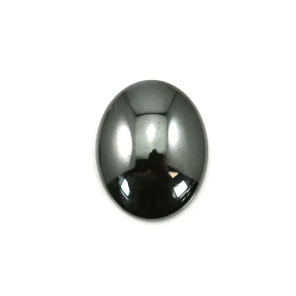 Cabochon hématite ovale 8x10mm x 10pcs