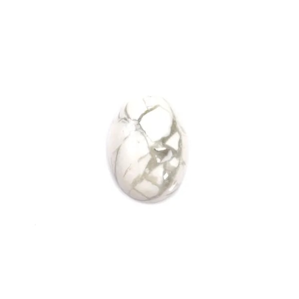 Cabochon howlite ovale 10x12mm x 2pcs