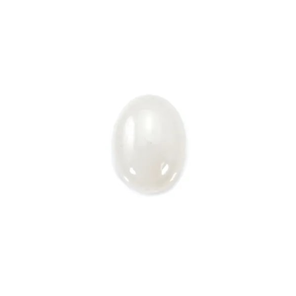 Cabochon jade blanc oval 13x18mm x 1pc