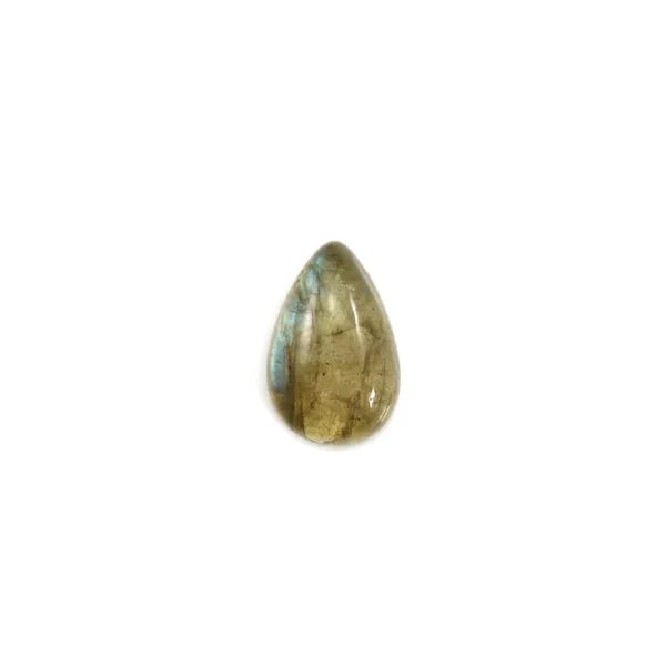 Cabochon de labradorite, de forme goutte, 6x9mm x 1pc
