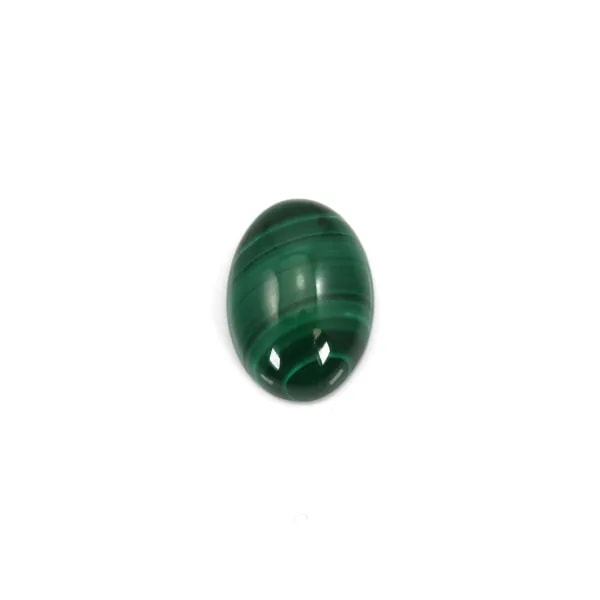 Cabochon malachite oval 5x7mm  x 2pc
