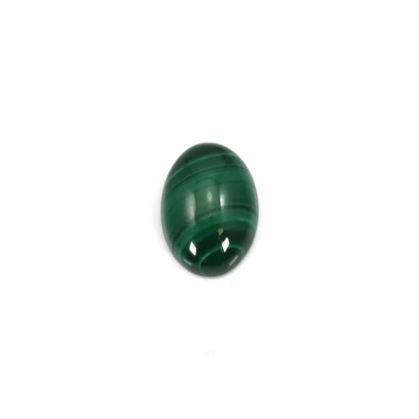 Cabochon malachite oval 4x6mm  x 2pc