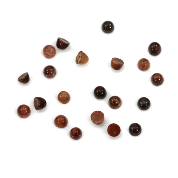 Cabochon oeil de taureau rond 2mm x 4pcs