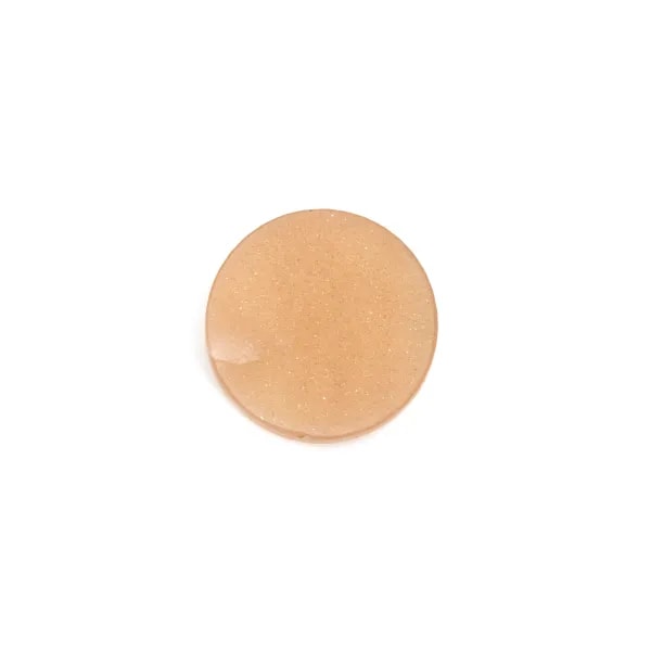 Cabochão de Pedra da Lua laranja, de forma redonda plana, 12mm x 1pc
