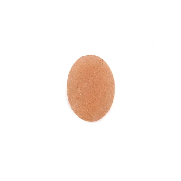Cabochon di Pietra di Luna arancione, di forma ovale piatta, 10x14mm x 1pc