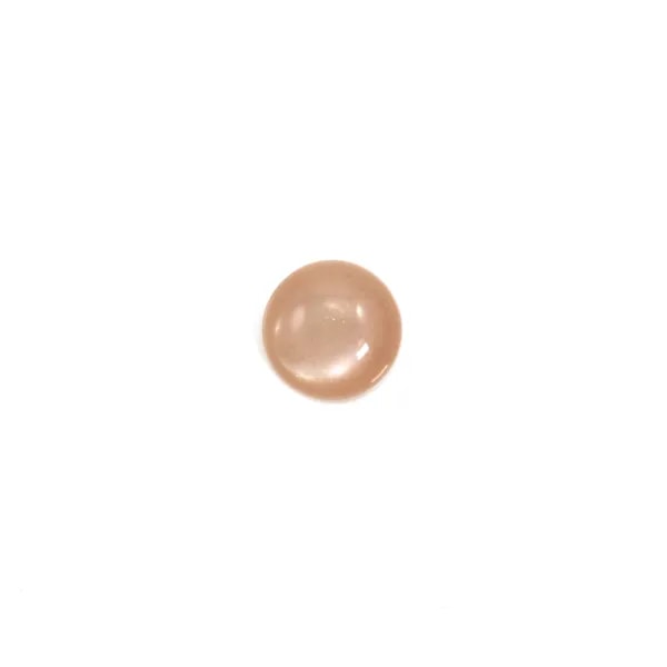 Cabochon de Pierre de lune orange, de forme rond 4mm x 2pcs