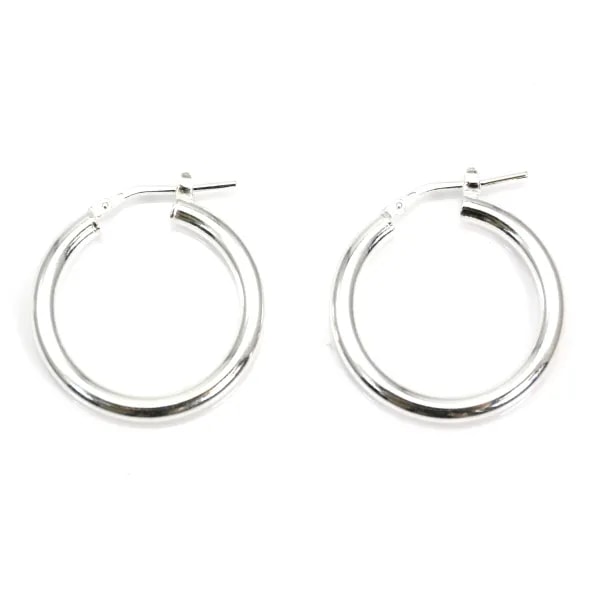 Créole 25mm Argent 925  traité anti-ternissement x 2pcs